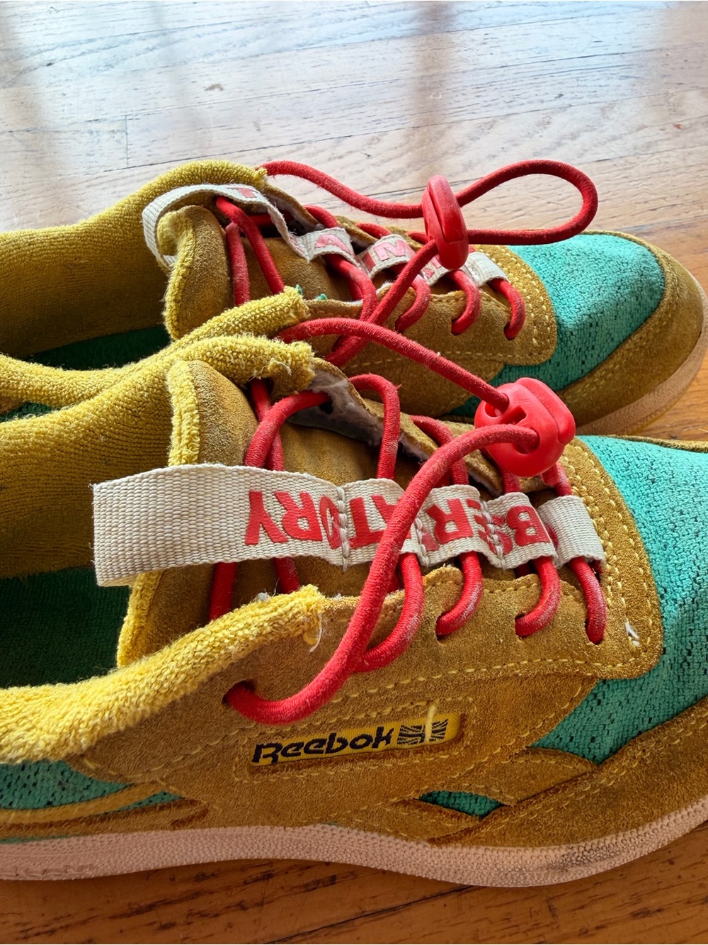 Animals Observatory x Reebok Kids' Suede & Mesh Sneakers in Yellow, Teal & Red